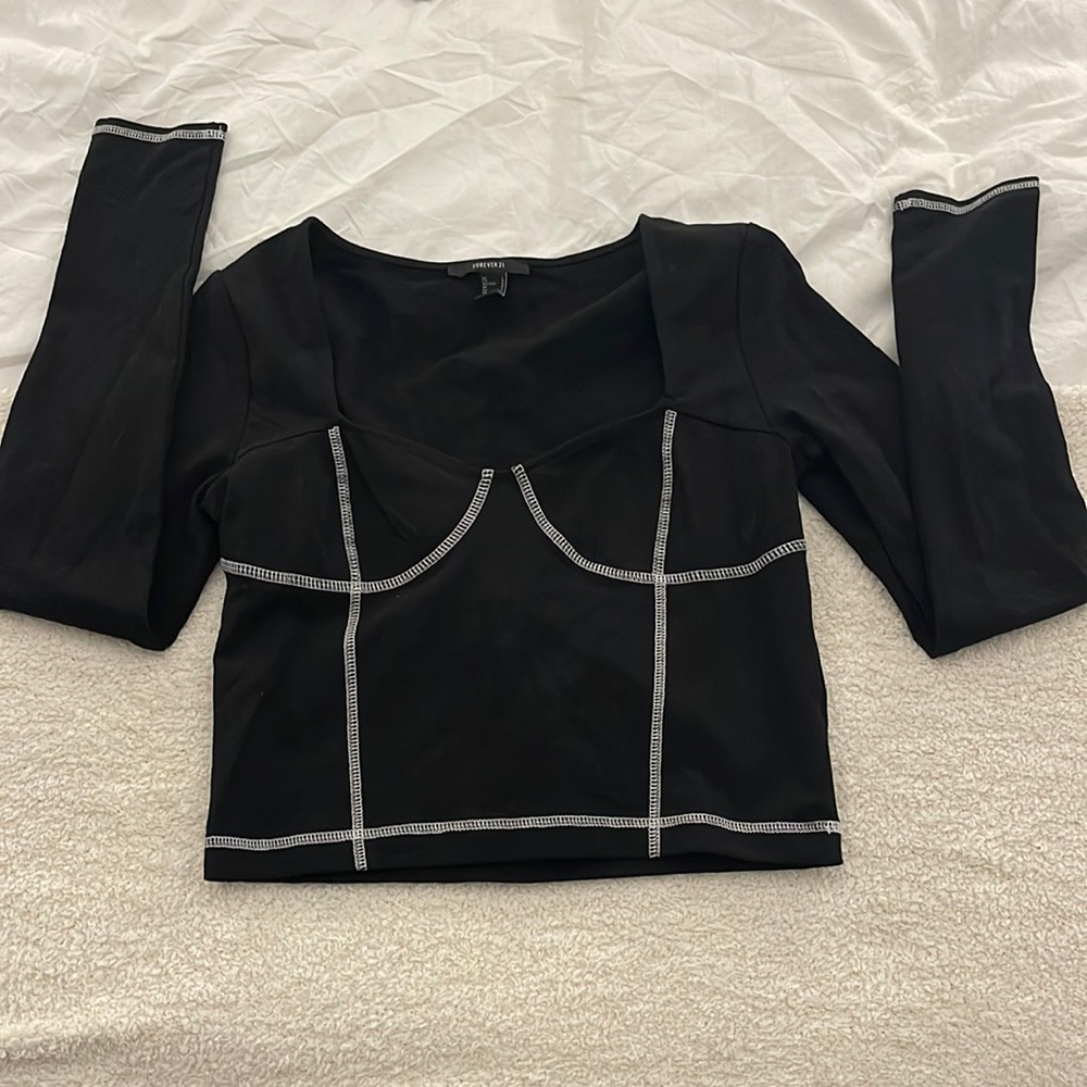 Forever 21 corset style long sleeve